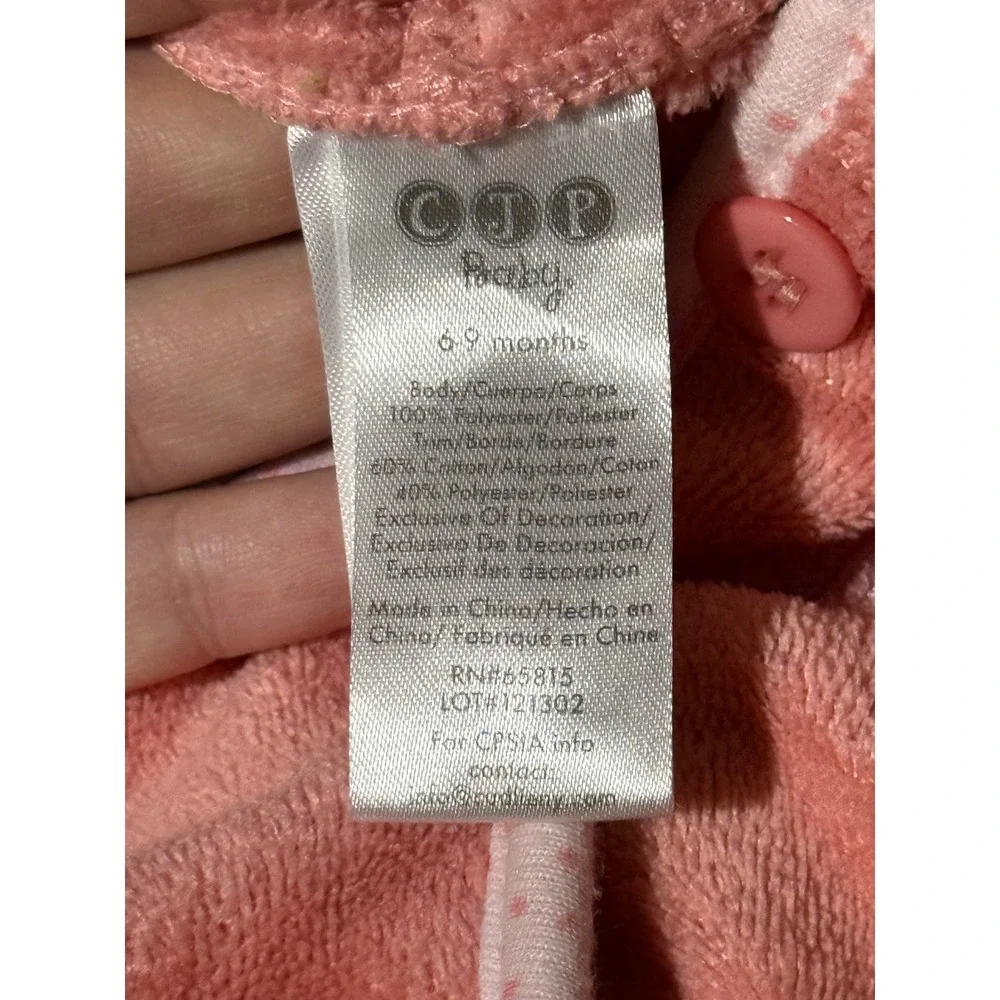 CJP Baby 4pc Outfit Set 6-9 Months Pink Unicorn Hooded Cardigan Bodysuits Dress